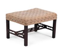 A GEORGE III MAHOGANY STOOL, CIRCA 1770