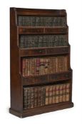 AN UNUSUAL GEORGE IV MAHOGANY WATERFALL BOOKCASE, CIRCA 1830