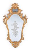 A VENETIAN CARVED GILTWOOD MIRROR, LATE 18TH CENTURY
