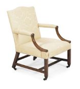 A GEORGE III MAHOGANY GAINSBOROUGH ARMCHAIR, CIRCA 1770