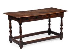 A WILLIAM III YEW AND ELM CENTRE TABLE, CIRCA 1700