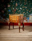 Y A FINE GONCALO ALVES AND GILT METAL MOUNTED COMMODE, CIRCA 1830