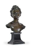 ALFRED DRURY RA (1856-1944), A BRONZE FIGURE 'THE AGE OF INNOCENCE', EARLY 20TH CENTURY