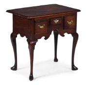 A GEORGE II SOLID YEW SIDE TABLE, MID 18TH CENTURY