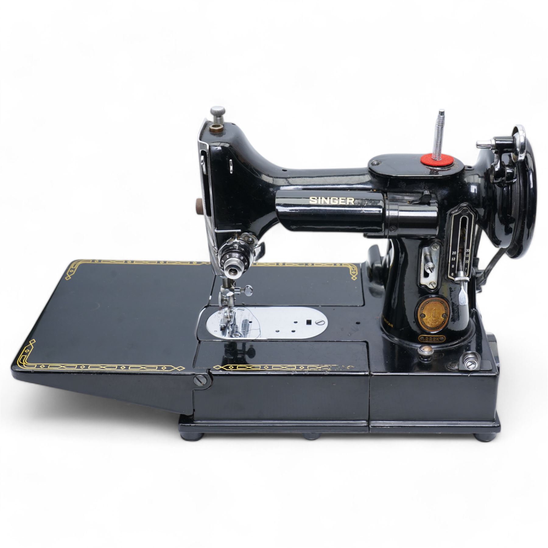 Singer model 222K Featherweight convertible sewing machine - Image 2 of 5