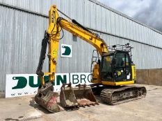 2018 JCB JZ141-LC, Zero Tail Swing, 700MM Steel Tracks, Hydraulic Quick Hitch, Pipes , Aux, Warning