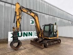 2018 Cat 308E2 CR Excavator With Piped Hydraulic & Quick Hitch, With A Haner Material Grab , Blade ,