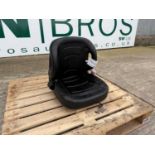 Unused Fork Lift Seat With Seat Belt and Sliding Base (Black)