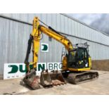 2018 JCB JZ141-LC, Zero Tail Swing, 700MM Steel Tracks, Hydraulic Quick Hitch, Pipes , Aux, Warning 