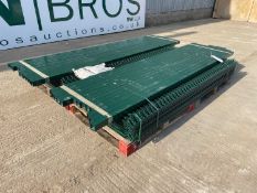 Unused Security Fencing 25 Panels 5mm, 2.4M x 2.2M ,26 ,60mm x 60mm Posts + Fixings (Green)