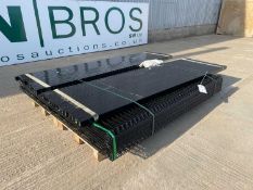 Unused Security Fencing 25 Panels 5mm, 2.4m x 2.2m, 26, 60mm x 60mm Posts & Fixings (Black)