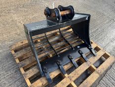 Unused Haner HSL800 2.3 P40A Riddle Bucket With 40MM Pins To Suit Mini Excavator