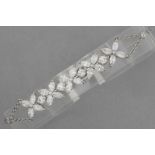 Clem Vercammen Collection bracelet in white gold (18 carat) with ca 1,60 carat of high quality diamo
