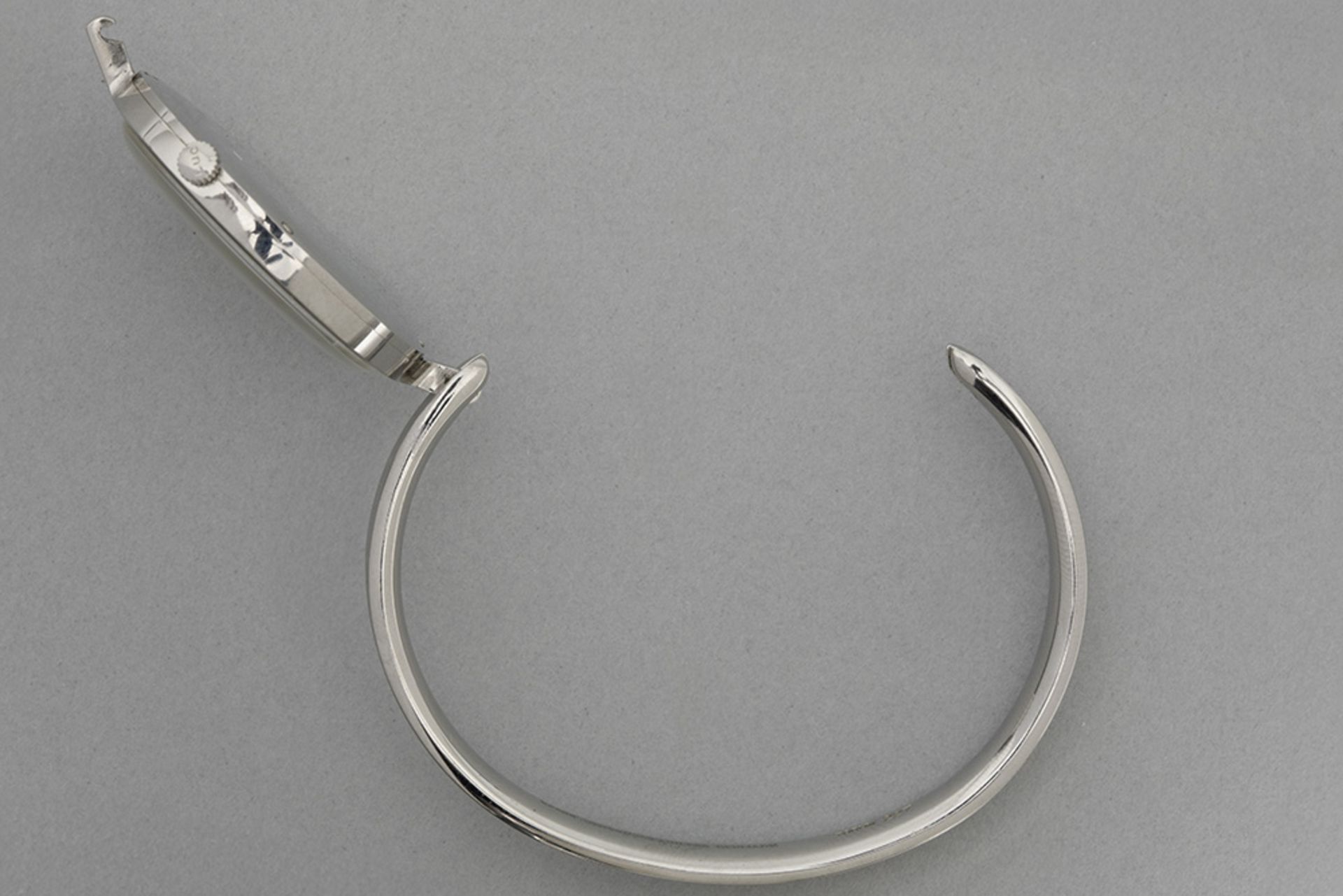 completely original Vivianna Torun design for Georg Jensen steel watch in its box - signed and marke - Bild 3 aus 4