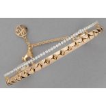 Hulchi Belluni bracelet in white and pink gold (18 carat) with ca 0,75 carat of high quality brillia