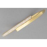 bracelet in yellow gold (18 carat) with ca 1,10 carat of high quality brilliant cut diamonds