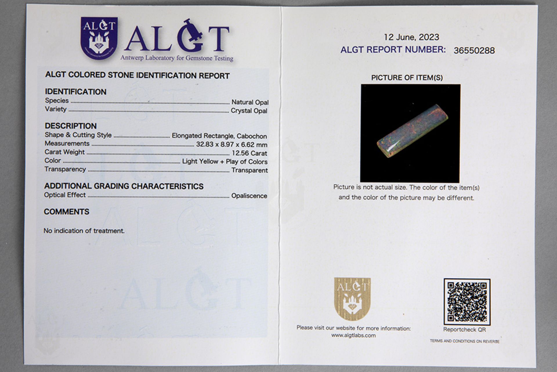 quite special pendant in pink gold (18 carat) with a 12,56 carat opal with a special cabochon shape  - Bild 2 aus 2