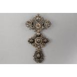 antique, presumably Flemish, pendant in silver and gold with rose cut diamonds
