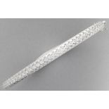 Clem Vercammen Collection "Dama" design bracelet in white gold (18 carat) with ca 1,40 carat of high