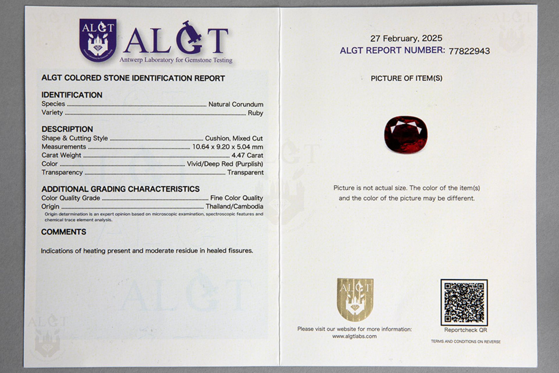 classy "Bulgari" style ring in yellow gold (18 carat) with a 4,47 carat ruby from Thailand or Cambod - Bild 3 aus 3