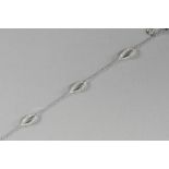 matching Clem Vercammen Collection bracelet in white gold (18 carat) with ca 0,56 carat of high qual