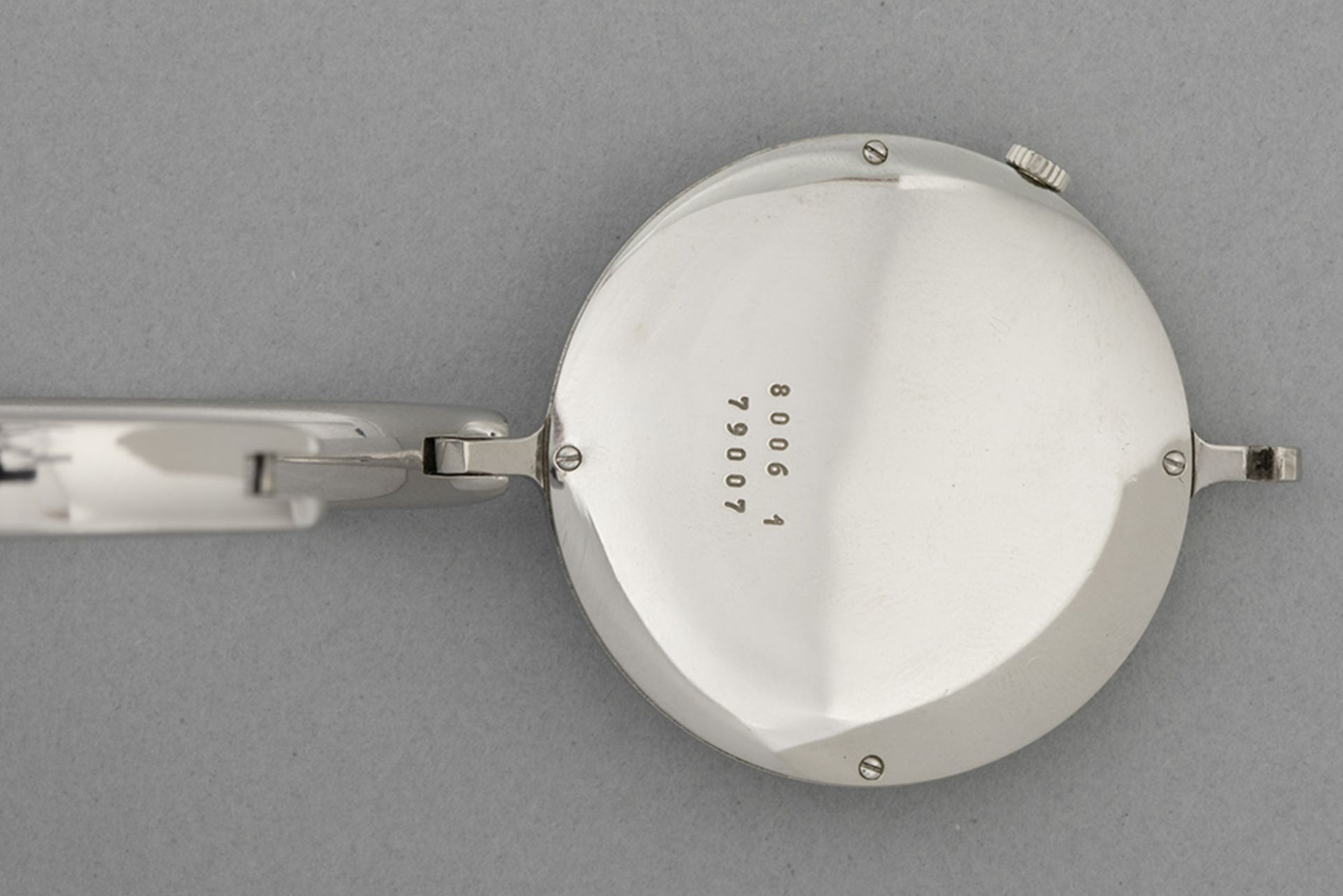 completely original Vivianna Torun design for Georg Jensen steel watch in its box - signed and marke - Bild 4 aus 4