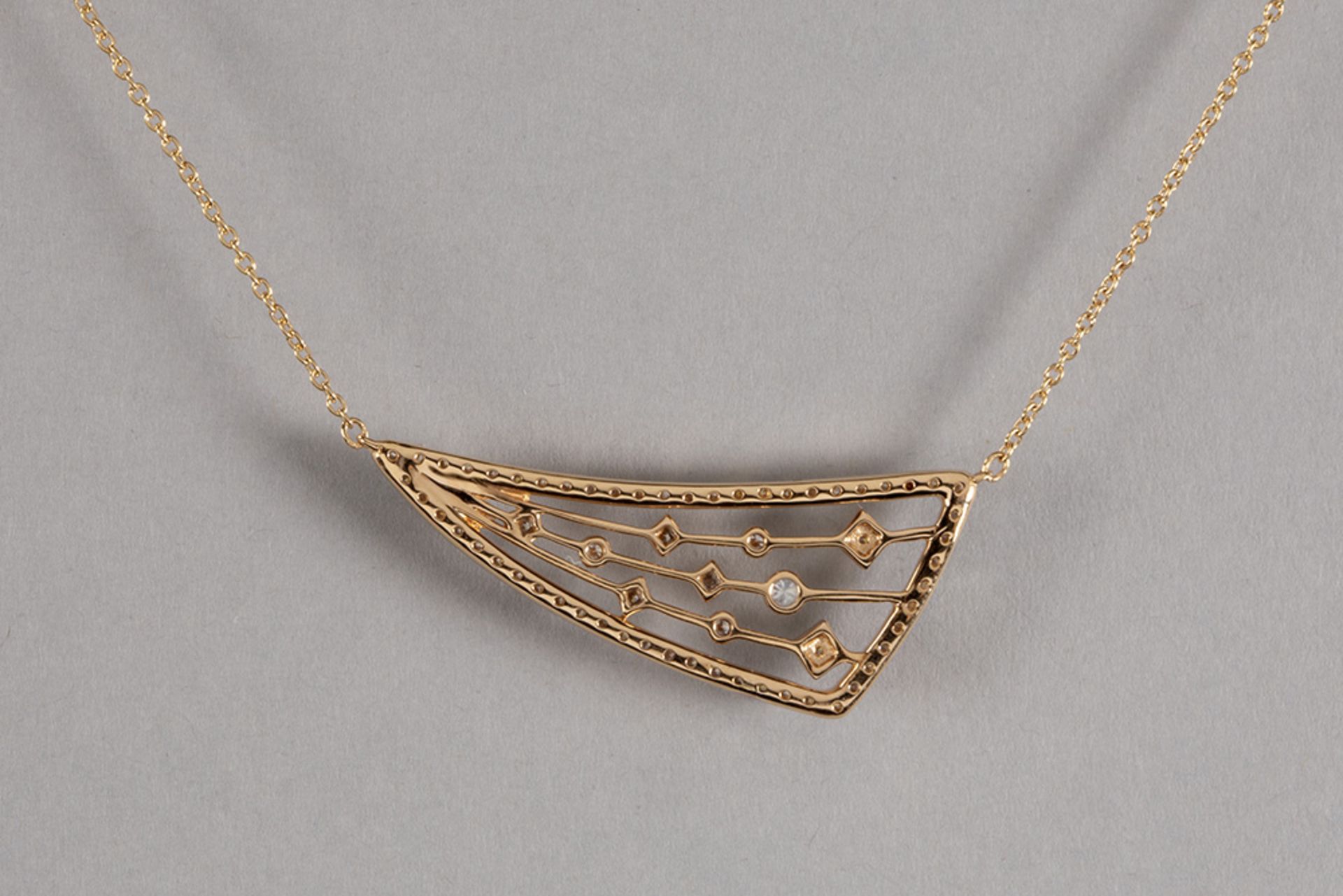 Hulchi Belluni "Chérie" necklace in rose gold (18 carat) with ca 1,00 carat of high quality brillian - Bild 2 aus 2