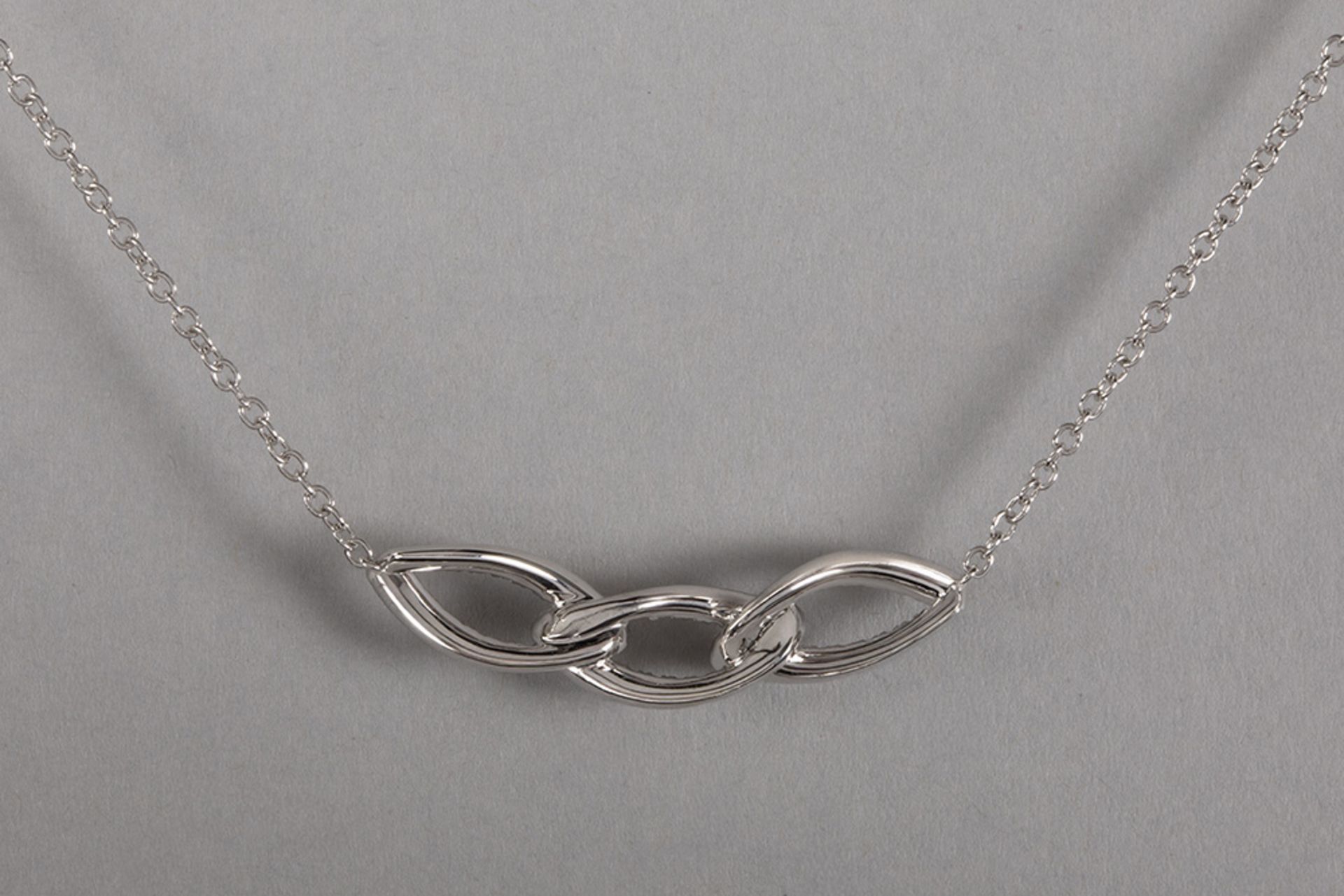 Clem Vercammen Collection necklace in white gold (18 carat) with ca 0,56 carat of high quality brill - Bild 2 aus 2