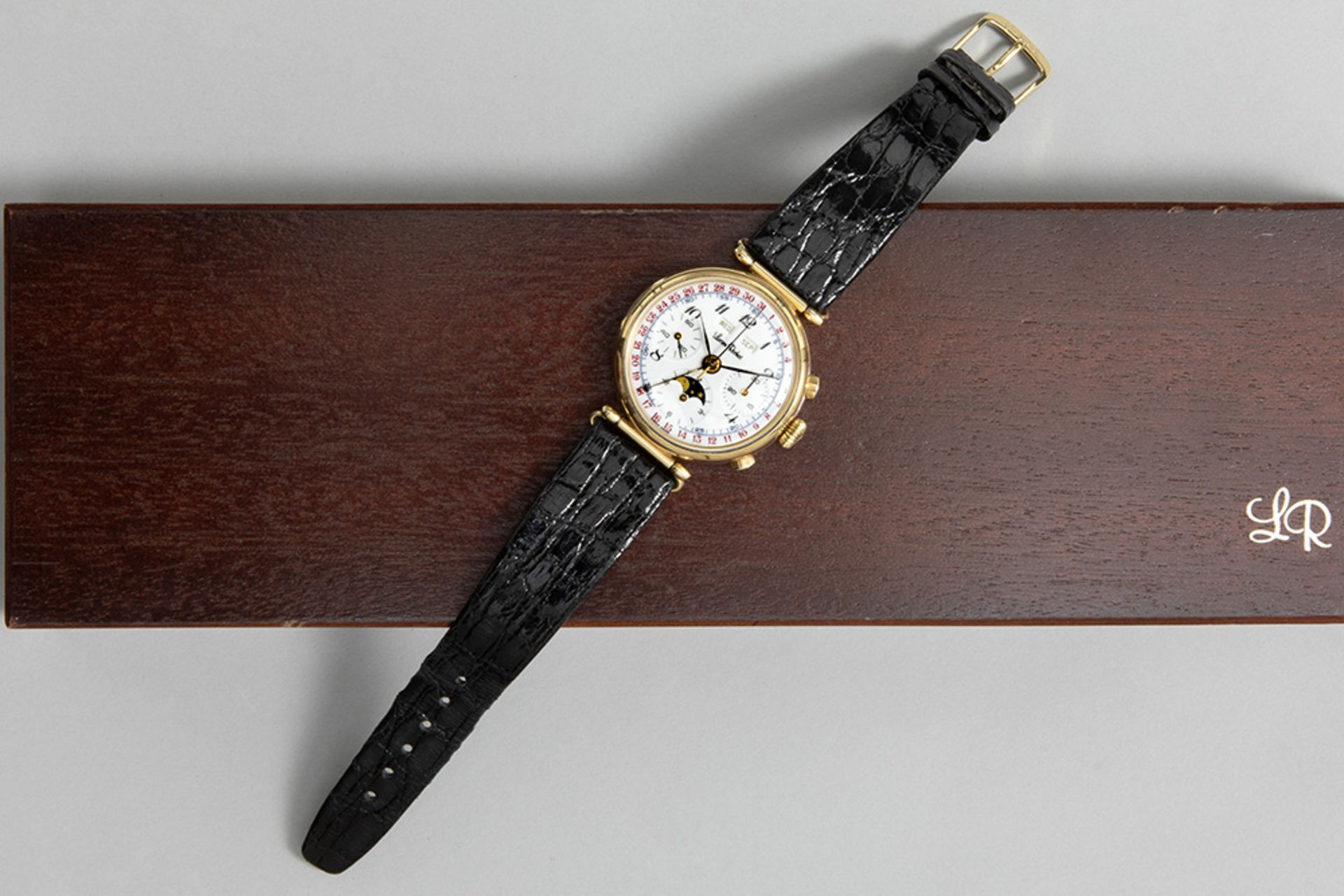 nice Lucien Rochat marked "Oignon Grande Complication" wristwatch with Hand-Wound Movement & Cal. V - Bild 4 aus 4