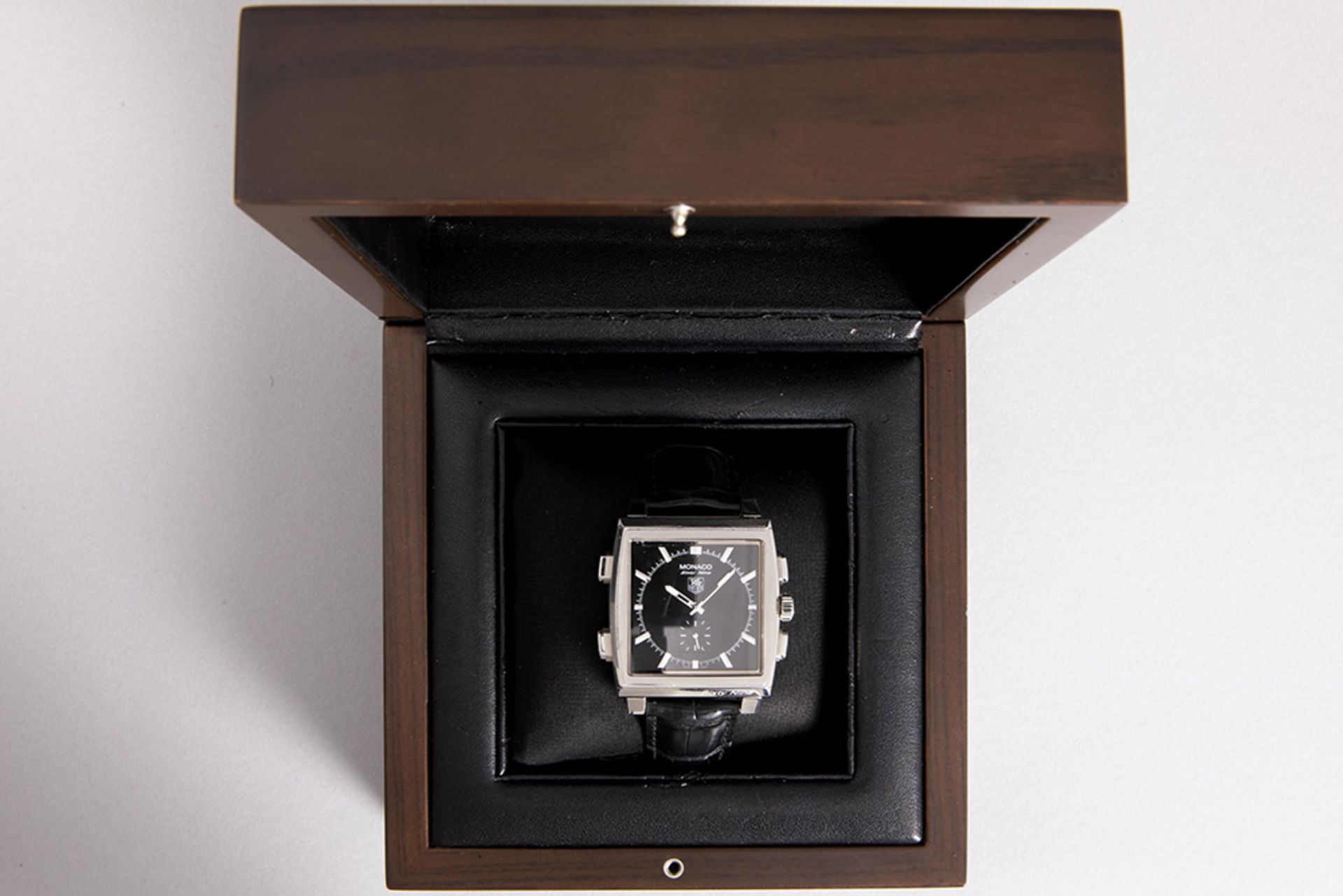 rare Tag Heuer marked Reverso "Monaco Sixty Nine" wristwatch with a digital watch on one side and a  - Bild 4 aus 6