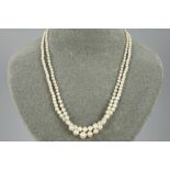 two vintage pearl necklaces