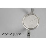 completely original Vivianna Torun design for Georg Jensen steel watch in its box - signed and marke
