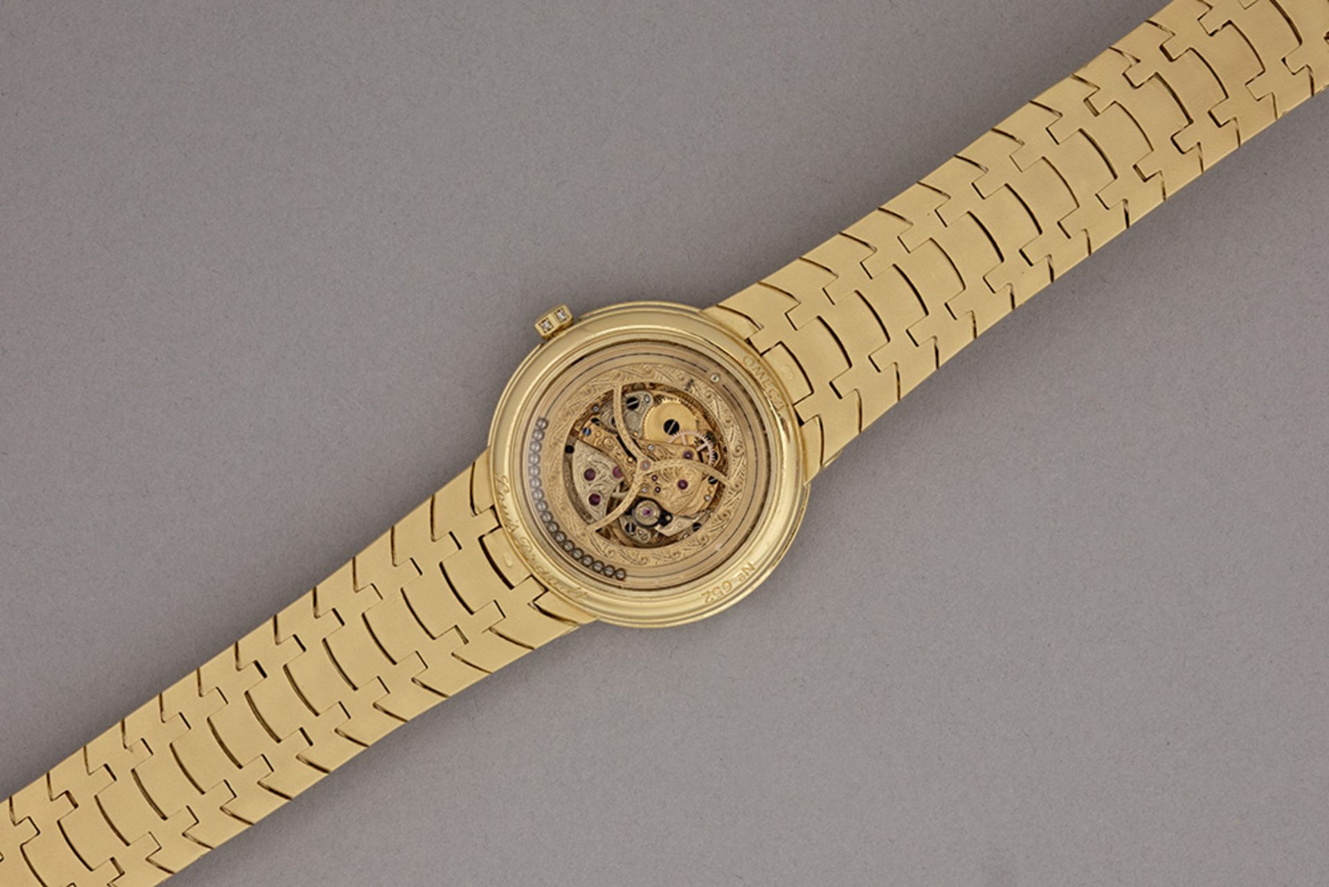 very rare handmade completely original "Omega - Louis Brandt de luxe (First Series)" automatic wrist - Bild 3 aus 9