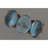 ring in pink gold (18 carat) with 9,70 carat of cabochon cut Topaz with nice color