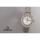 completely original Omega marked "Seamaster" ladies' wristwatch powered by a Co-axial caliber 8520 c