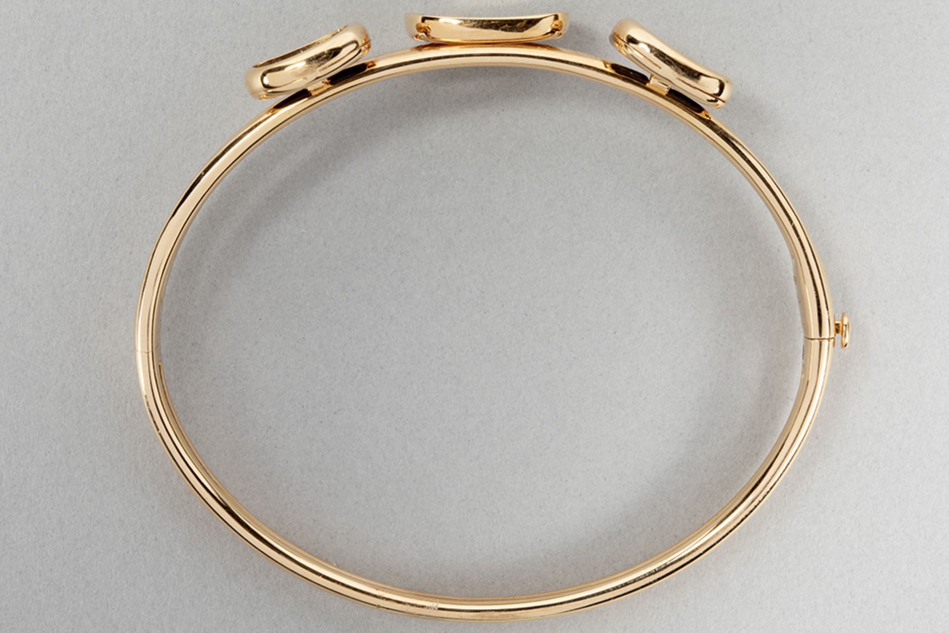 Roberto Coin signed bracelet in pink gold (18 carat) with three medallions of which two have an onyx - Bild 2 aus 2