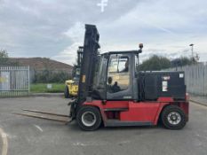 **(INCLUDES CHARGER)**KALMAR ECG80-6 ELECTRIC 4-WHEEL FORKLIFT (2017)