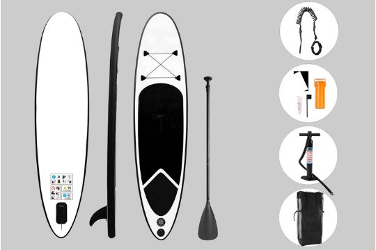 FREE DELIVERY - INFLATABLE PADDLE BOARD & ACCESSORIES - BLACK (SBA-00229) - Image 1 of 3