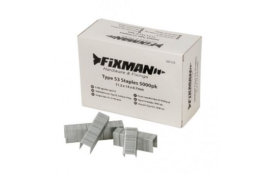 350 PIECES OF FIXMAN TYPE 53 STAPLES 5000PK 11.25 X 14 X 0.75MM - Image 1 of 2