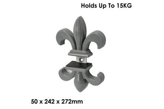 200 X ADJUSTABLE SHELF CLAMPS, FLOWER CLIPS IN GREY (ADJUSTABLE TO FIT 6-22MM THICK SHELF) - Image 1 of 7