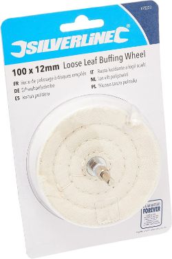 APPROX 5287 PIECES OF SILVERLINE LOOSE LEAF BUFFING WHEEL 100 X 12MM