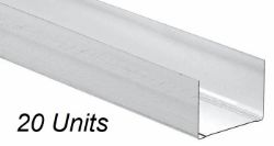 20X SINIAT U TRACK DEEP FLANGE UXT52/B 3000MM