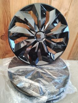 4PSC WHEEL COVER HUBCAPS RIM COVER GLOSS BLACK FOR TESLA 16.5