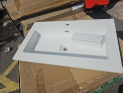 RECTANGULAR DESIGNER BASIN 750MM WIDE X 450MM DEEP WITH WASTE