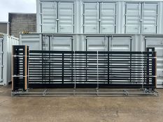 UNUSED 20FT SLIDING CANTILEVER GATE, MD550 ELECTRIC MOTOR & REMOTES