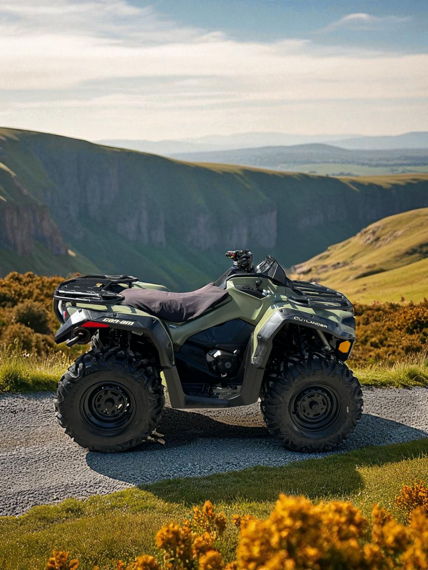 CAN AM OUTLANDER 4WD QUAD 20 PLATE AGRI REGISTERED RUNS AND DRIVES - Image 4 of 11