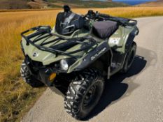 CAN AM OUTLANDER 4WD QUAD 20 PLATE AGRI REGISTERED RUNS AND DRIVES
