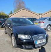 2007 AUDI A3 TDI 170 A – AUTOMATIC – 2.0 DIESEL – BLACK >>--NO VAT ON HAMMER--<<