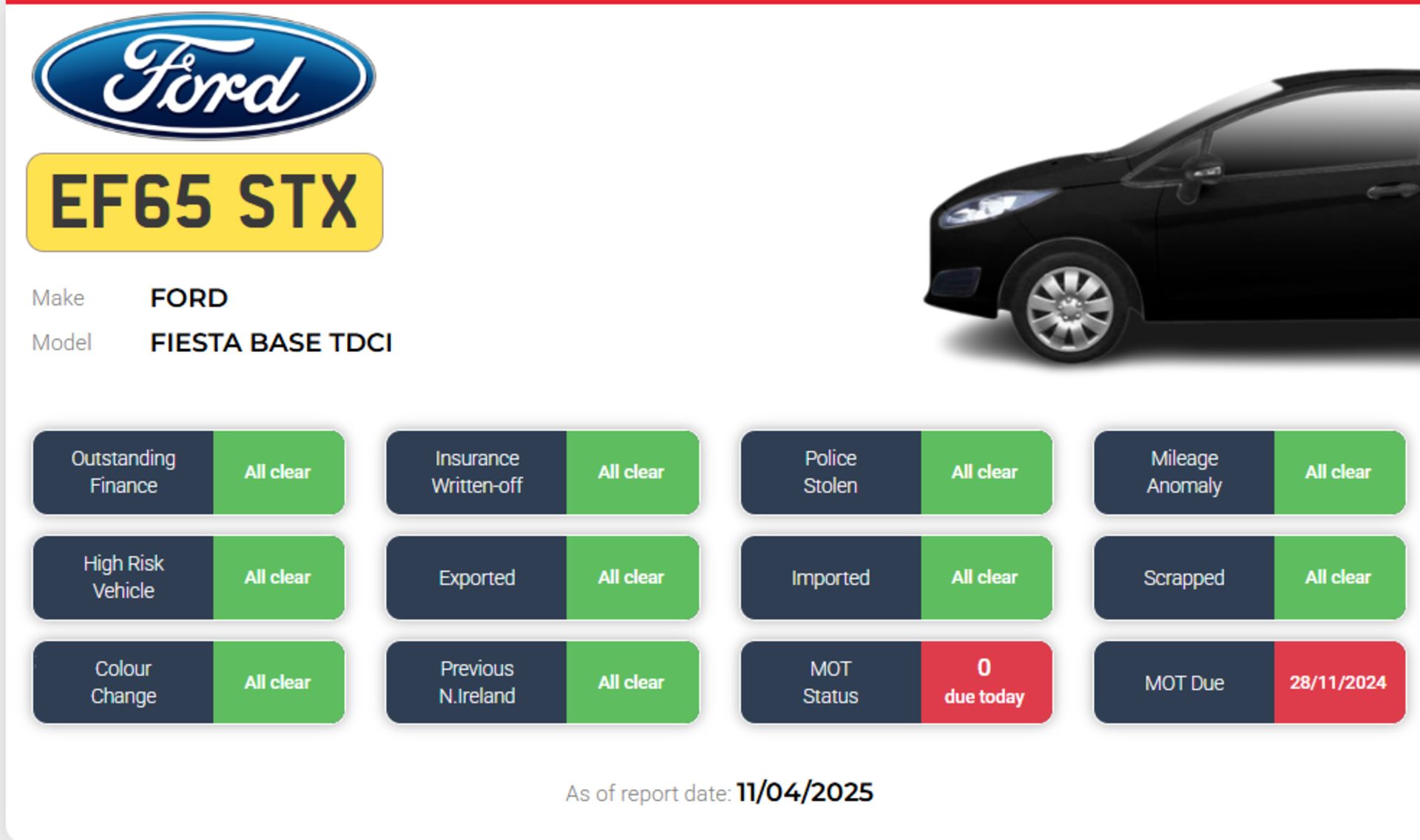 2015 FORD FIESTA BASE TDCI – CAR DERIVED VAN – 1499CC DIESEL >>--NO VAT ON HAMMER--<< - Image 13 of 13