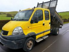 2009 RENAULT MASCOTT 3.0 CREW CAB TIPPER>>--NO VAT ON HAMMER--<<